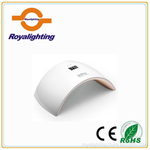 USB rechargeable 24W uv gel lamp led nail polish dryer